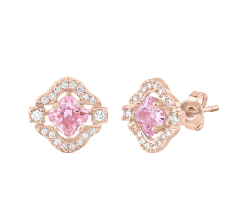 Celest Lyellá Rose Gold Stud Earrings Jewelry 1