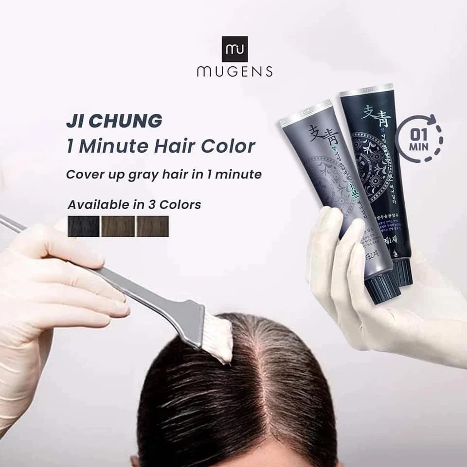 Mugens Jichung 1 Minute Hair Color Black and Dark Brown