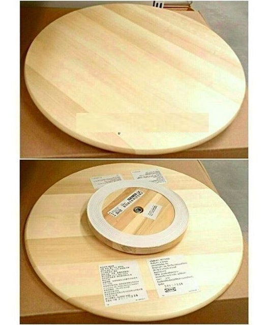  Meja Putar Kayu Dekorasi Kue 39 Cm