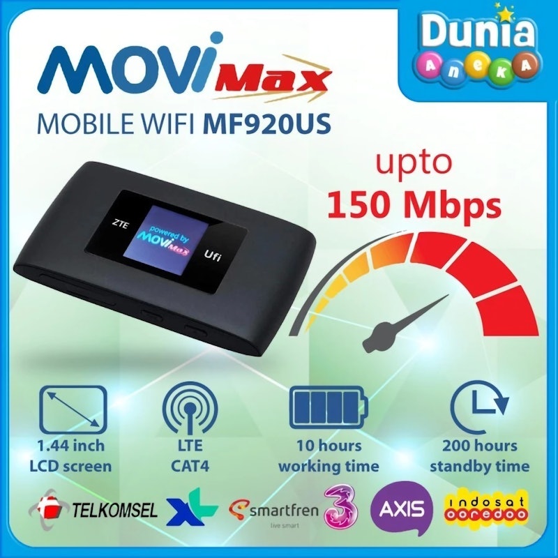 ZTE Modem MiFi MOVi Max Mobile WiFi 4G LTE 3