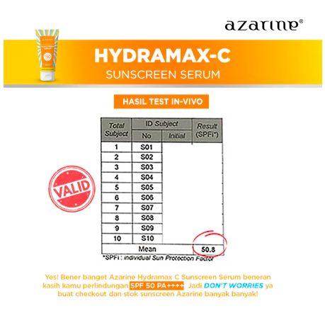 Wahana Kosmetika Indonesia Azarine® Hydramax C Sunscreen Serum