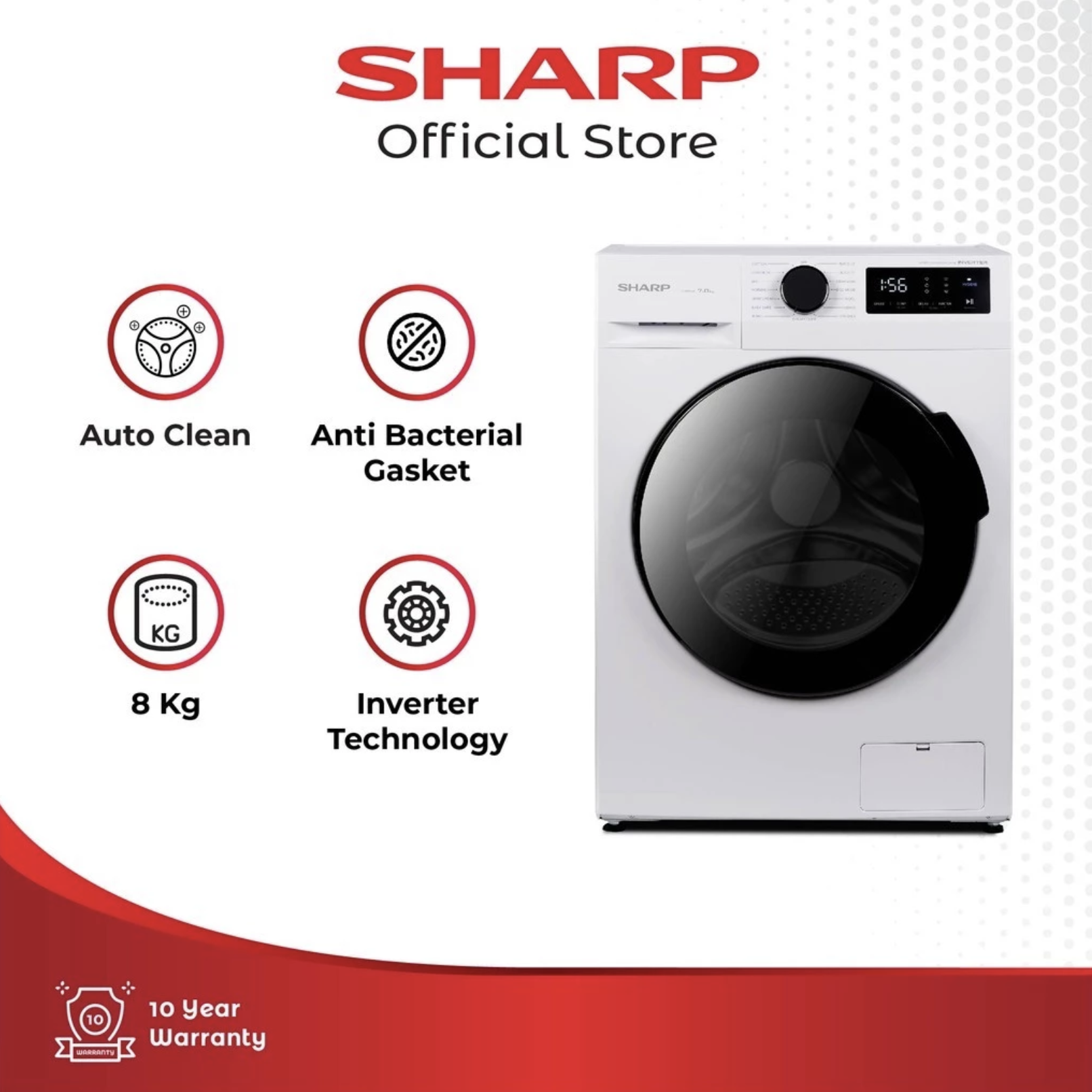 8kg Front Loading Washing Machine 4