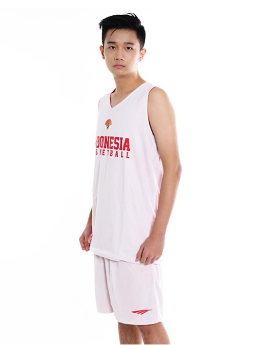 Jersey Indonesian Basketball Red-White 2 Sides