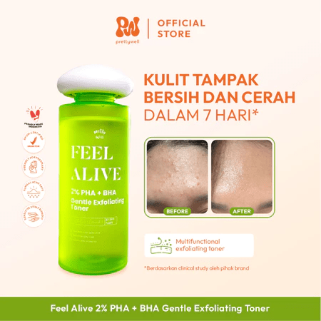 Prettywell Feel Alive 2% PHA + BHA Gentle Exfoliating Toner
