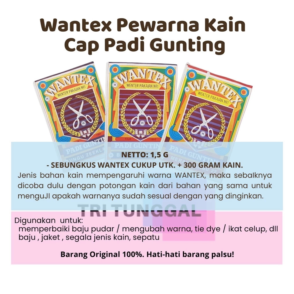  Padi Gunting Wantex Wenter Pakaian