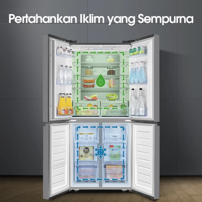 Hisense International Hisense Kulkas 4 Pintu 507L White RQ561N4IWU