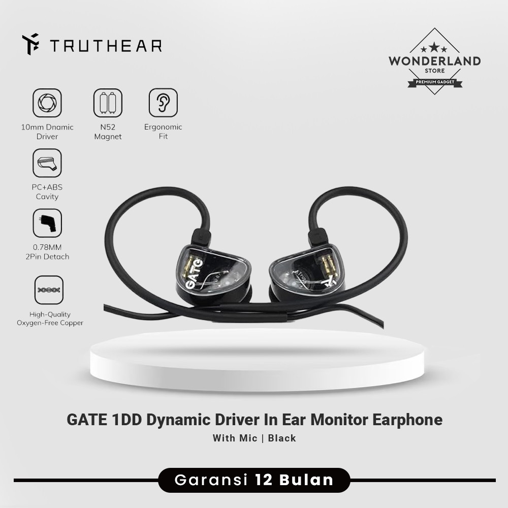 TRUTHEAR TruthEar GATE 1DD Dynamic Driver In Ear Monitor 