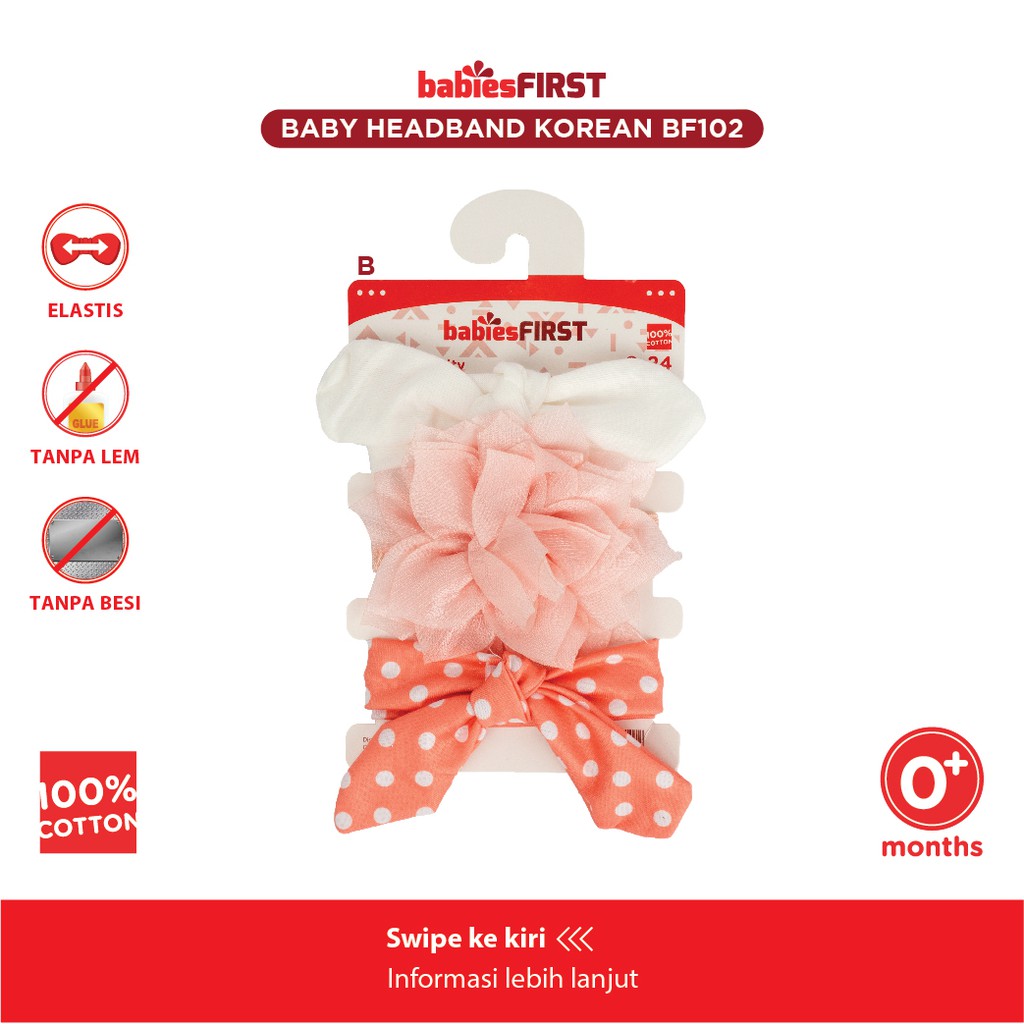 BabiesFirst Headband Korea Isi 3 Motif BF102