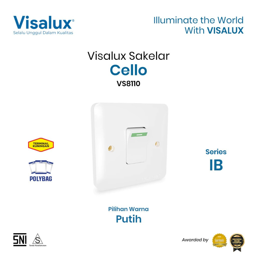 Visalux Saklar Cello 1 Gang 3