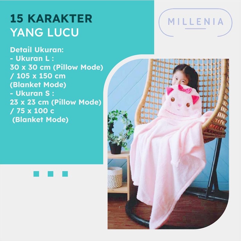 Moshi Selimut Bulu Karakter Anak 4