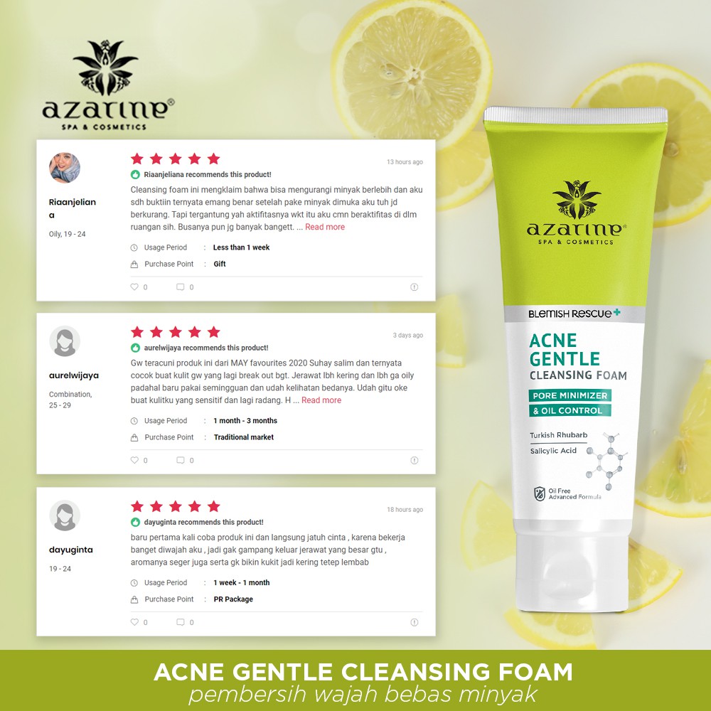 Wahana Kosmetika Indonesia Azarine® Acne Gentle Cleansing Foam