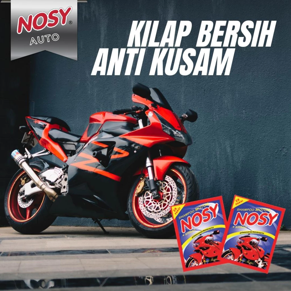 Sparindo Mustika NOSY Shampo Motor Sachet 1 Pack 12 Pcs