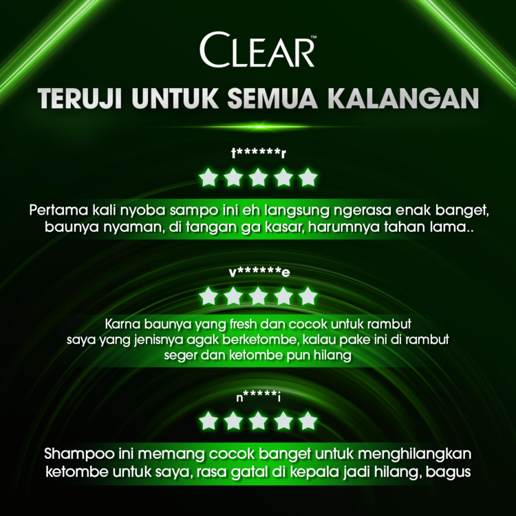 Unilever  Sampo CLEAR Apel Wangi Segar