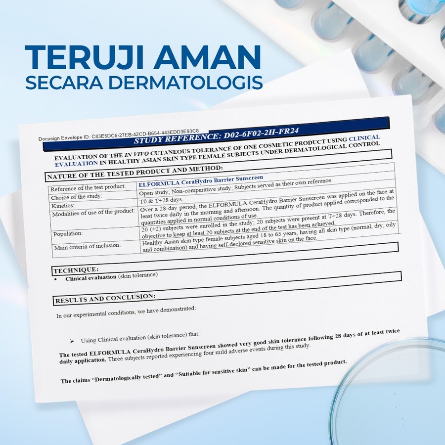 Nayue Kosmetik Indonesia ELFORMULA Intensive CeraHydro Barrier Repair Sunscreen SPF 50+++ 
