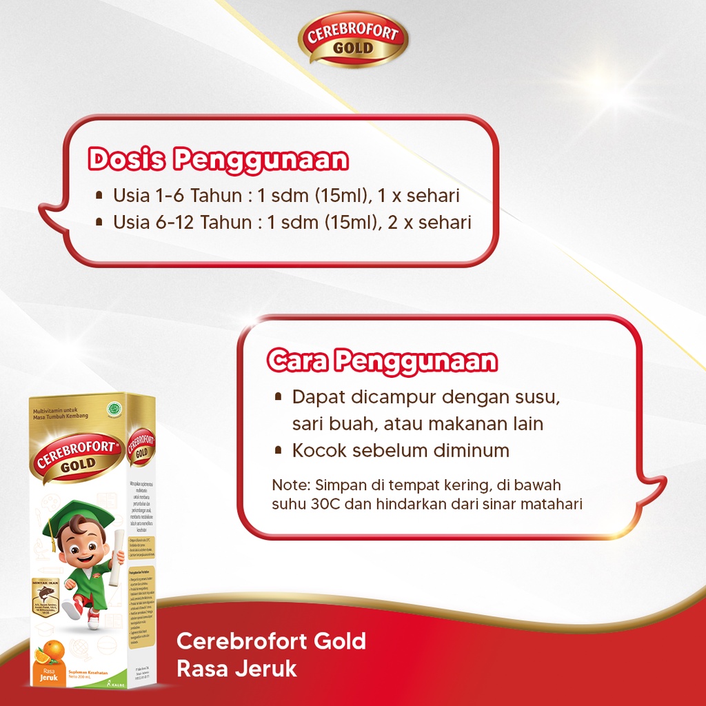 Kalbe Cerebrofort Gold Rasa Jeruk
