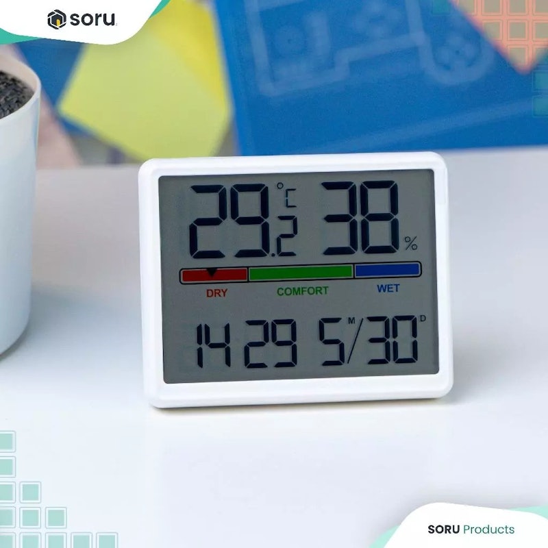 SORU Hygrometer Humidity Meter White 4