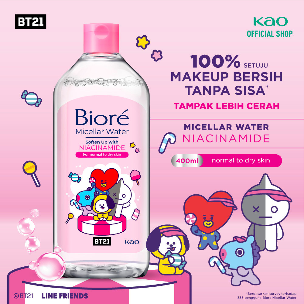 KAO Indonesia Biore Micellar Water Soften Up Niacinamide 