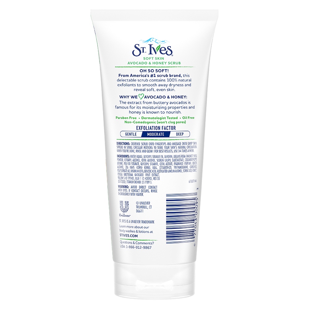 Unilever St. Ives Soft Skin Avocado & Honey Face Scrub