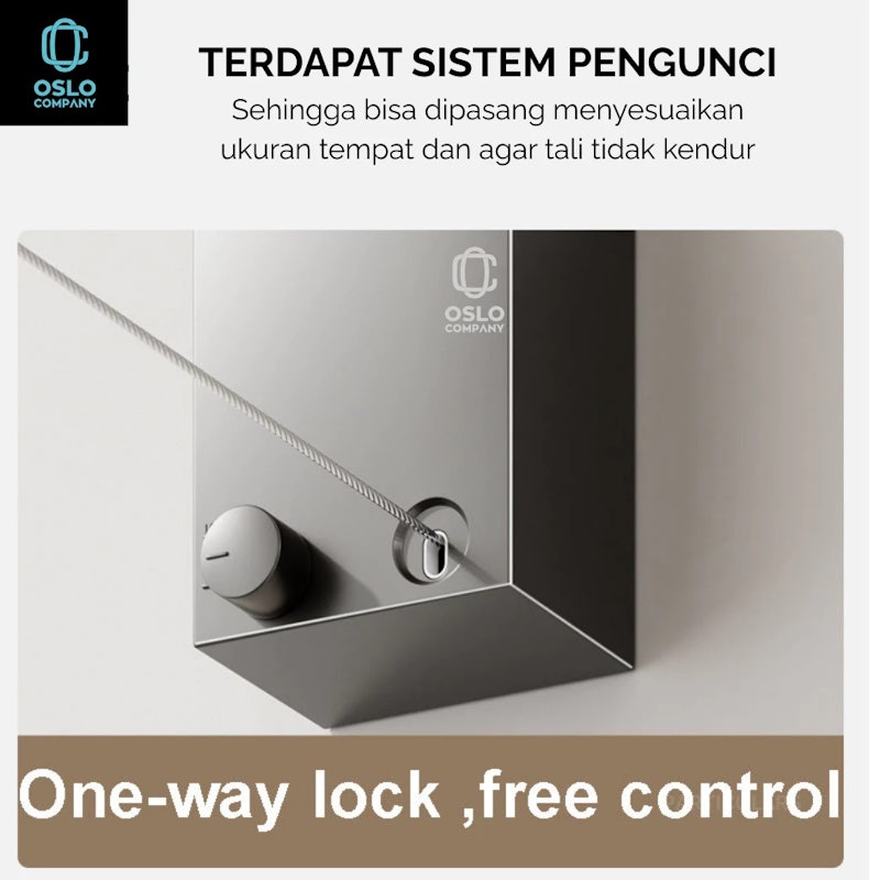 Oslo Company Jemuran Baju Portable 5.1 m 3