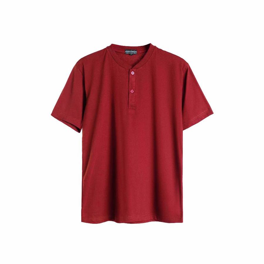 Evernext Kaos Polos Pria Henley Tee 3