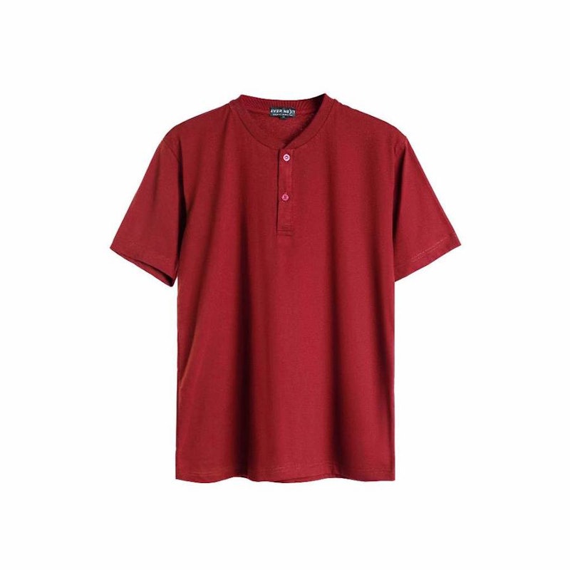 Evernext Kaos Polos Pria Henley Tee 3
