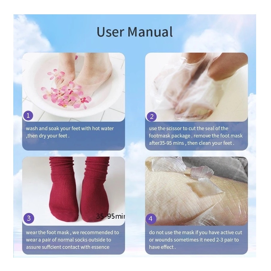  EFERO Exfoliating Foot Mask Lavender Extract