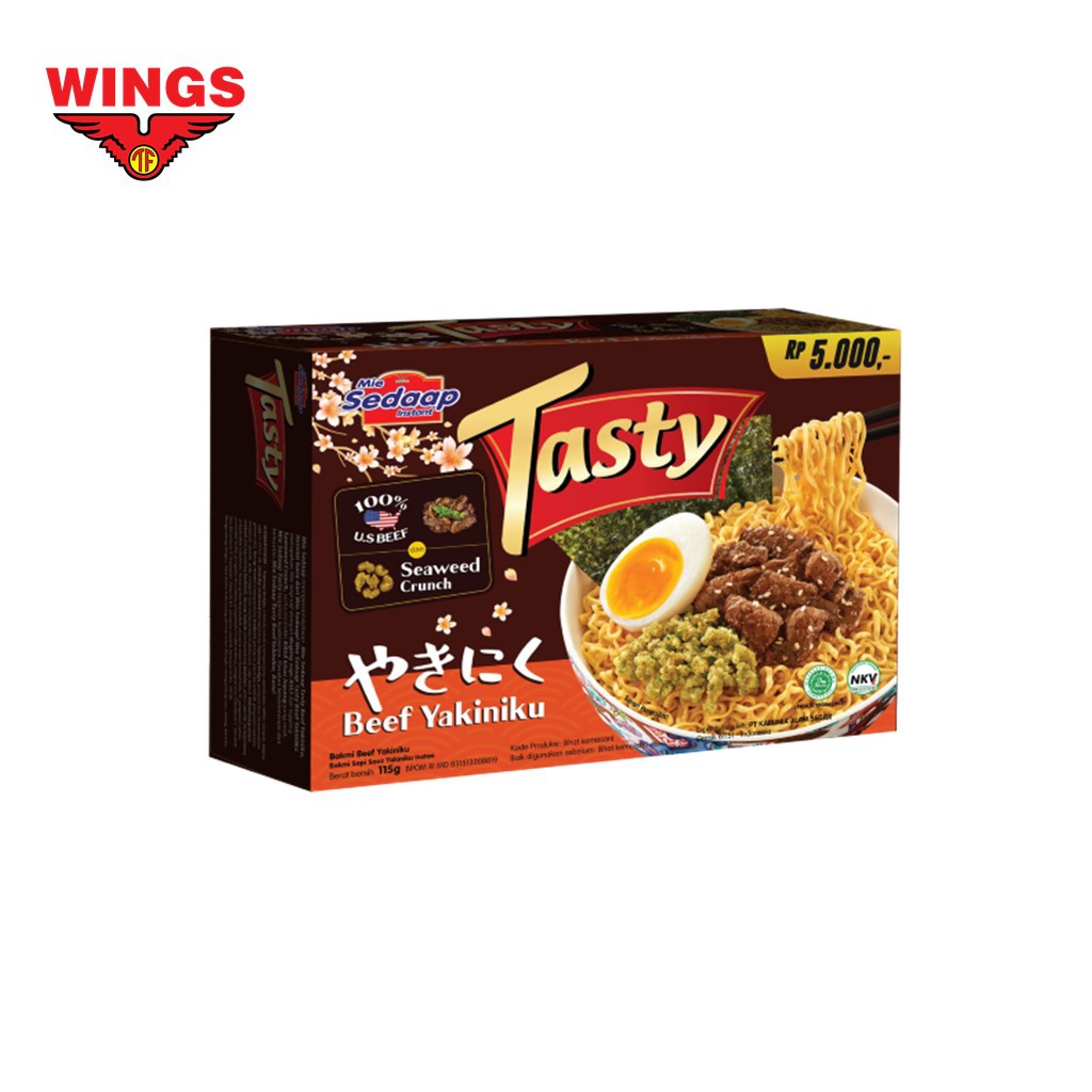 Wings Mie Sedaap Tasty Mie Instan Beef Yakiniku