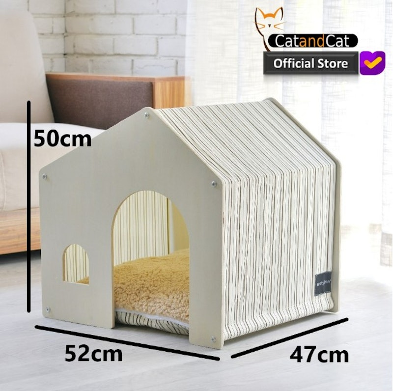 Rumah Kucing dengan Bantal Lembut 5