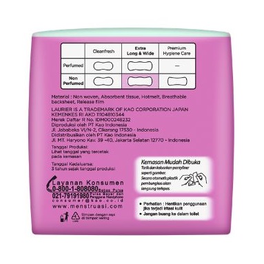 KAO Indonesia Laurier Pantyliner Extra Long & Wide