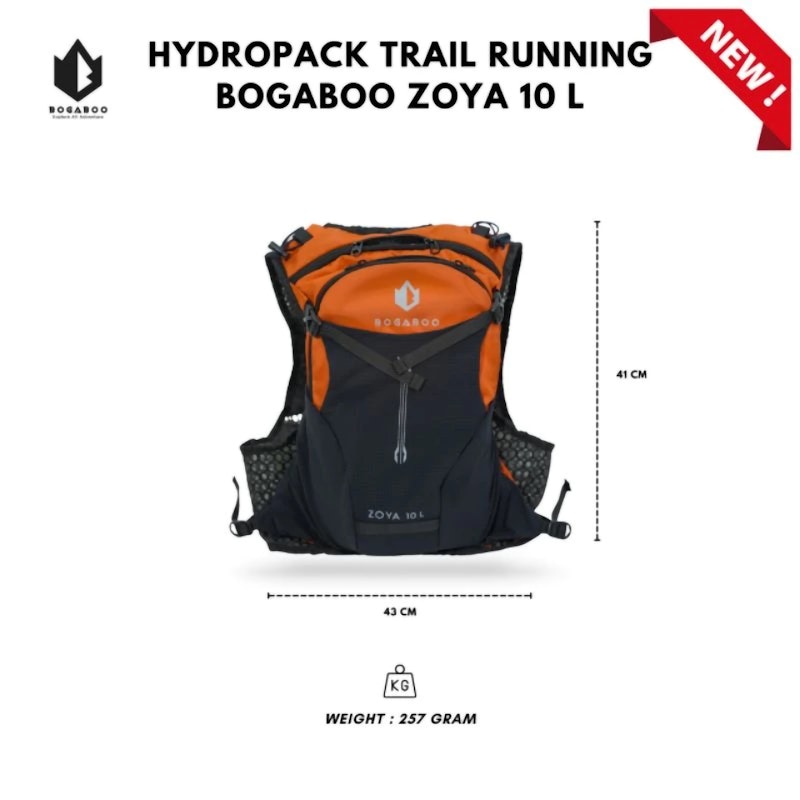 Bogaboo Hydropack Trail Running Zoya 10L 5