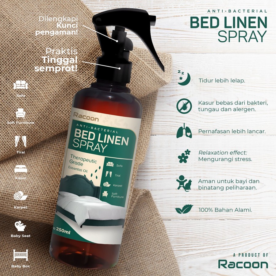 Racoon Racoon Bed Linen Spray Cough Relieve