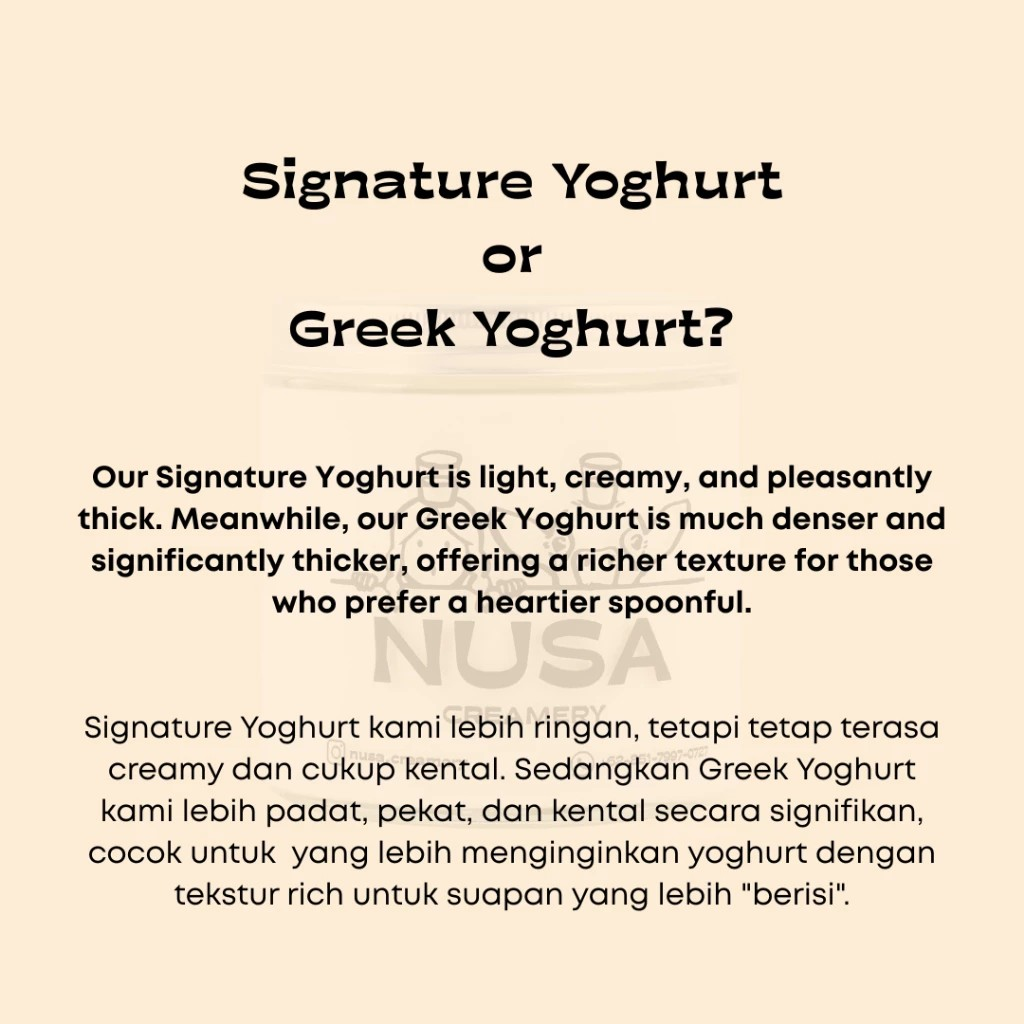 Nusa Creamery Signature Plain Yoghurt 4