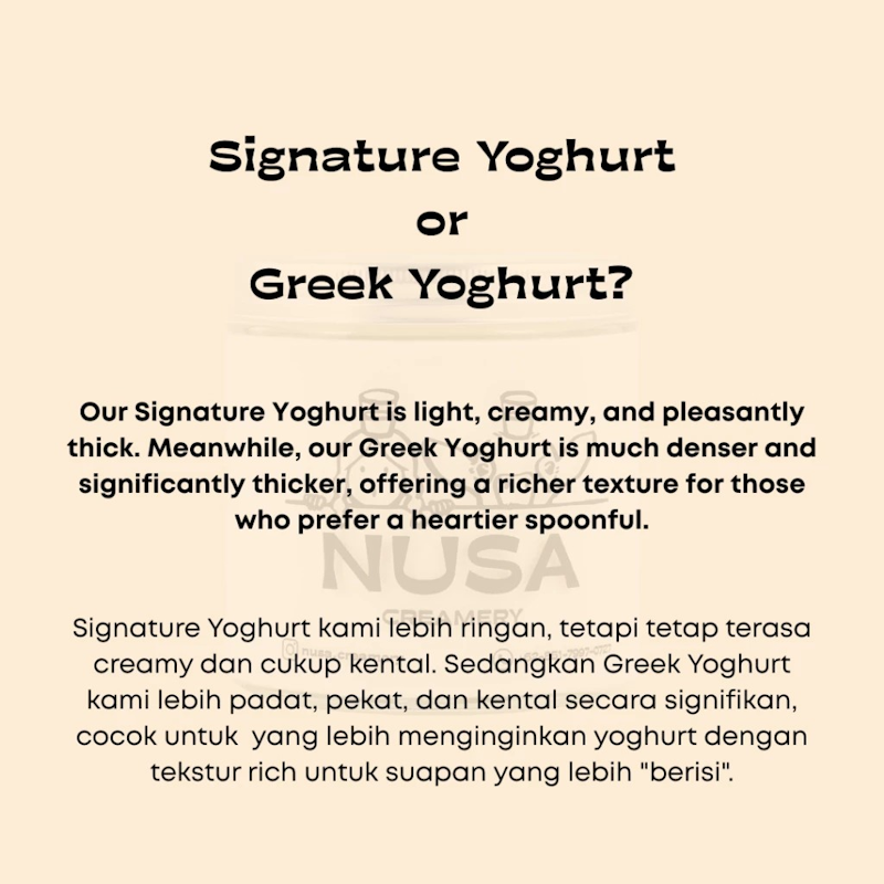 Nusa Creamery Signature Plain Yoghurt 4