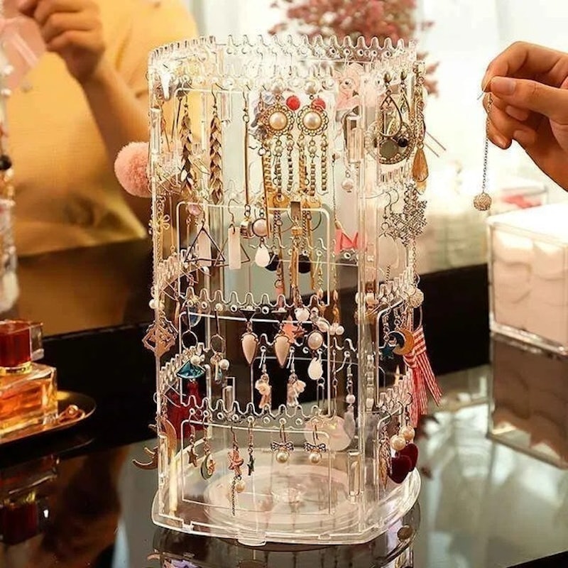 ONE-K20 Rak Anting Acrylic Putar 360 Derajat 3