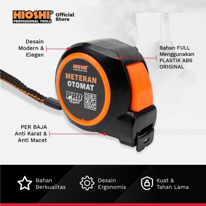 Hioshi Tools HIOSHI Meteran Otomat 10 m HRM019E