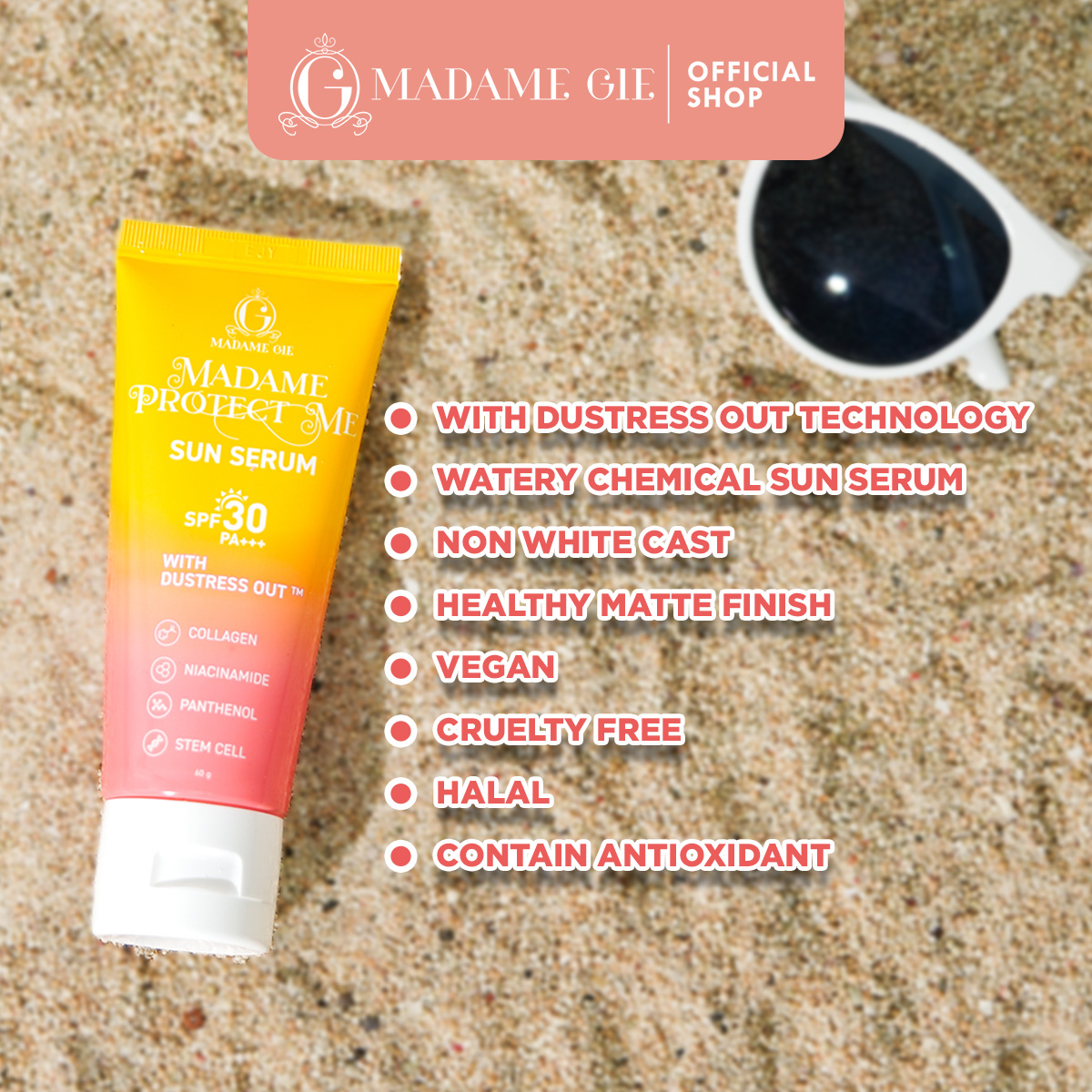 Tjhindatama Mulia Madame Gie Madame Protect Me Sun Serum SPF 30 PA+++ - Sunscreen Skincare Sun Protection