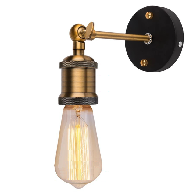 Lampu Dinding Tangkai Gold Vintage Retro