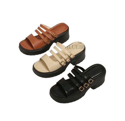 Bluebells MILKY Sendal Wedges Wanita 