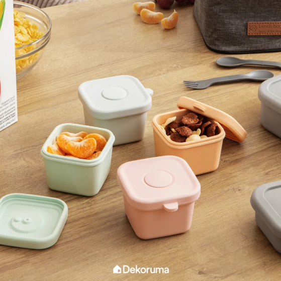 Dekoruma Dekoruma RUI Set Tempat Makan Silikon Isi 4