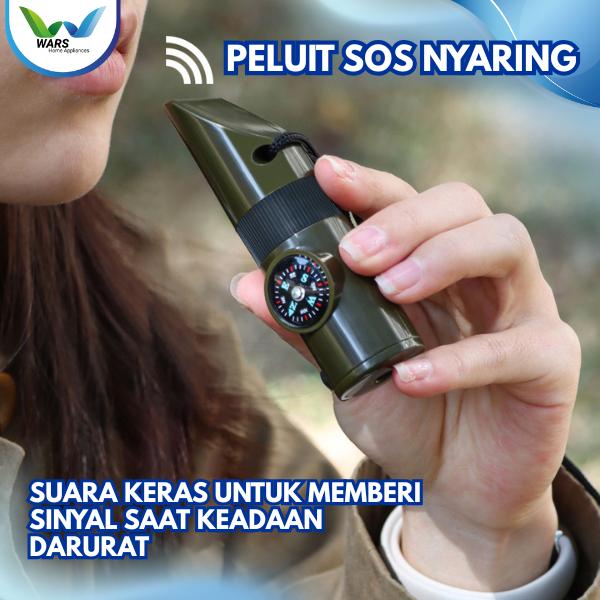 WARS Sos 7 in 1 Survival Kit Outdoor Peluit Kompas