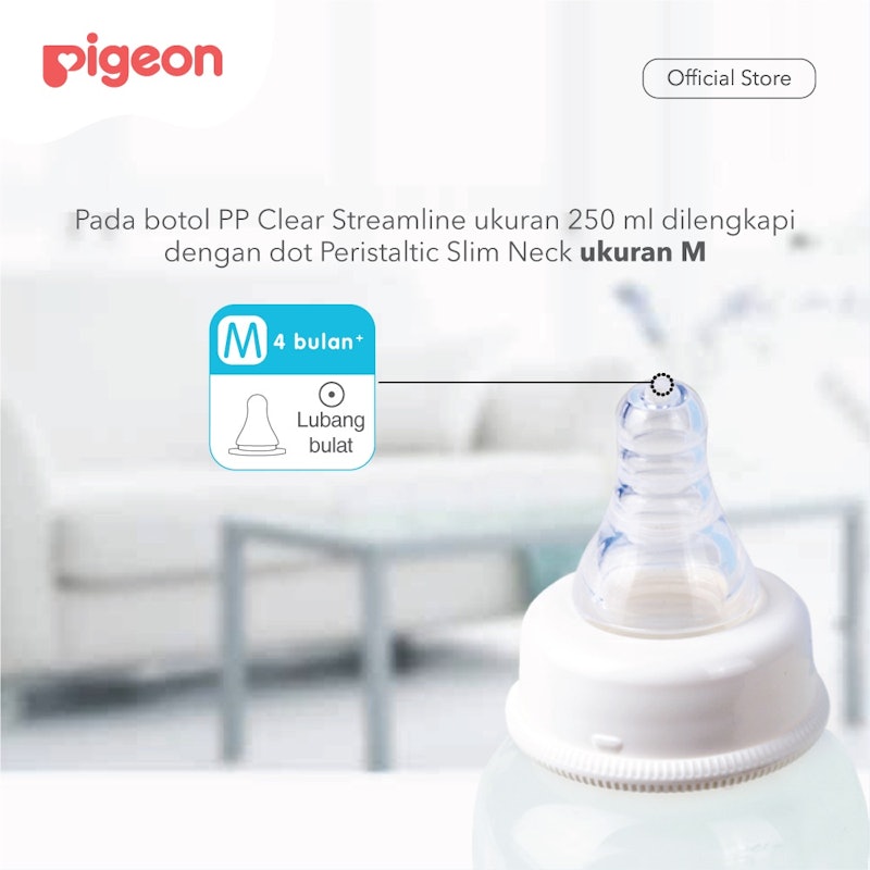Botol PP Clear Streamline 250Ml W/ S-Type Nipple 5