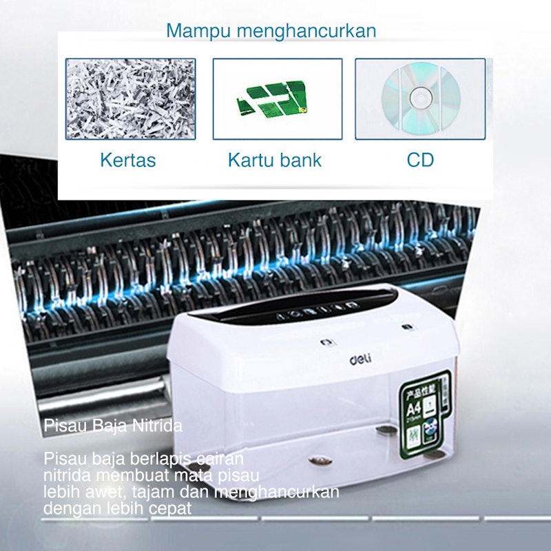 Deli Manual Paper Shredder 2