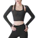 YOUMI YOUMI Atasan Crop Lengan Panjang Olahraga Gym Yoga 1