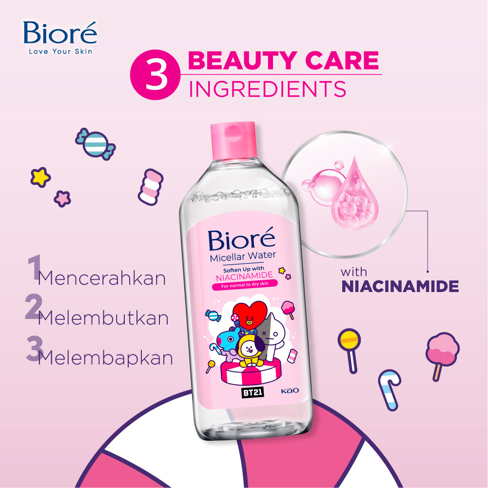 KAO Indonesia Biore Micellar Water Soften Up Niacinamide 