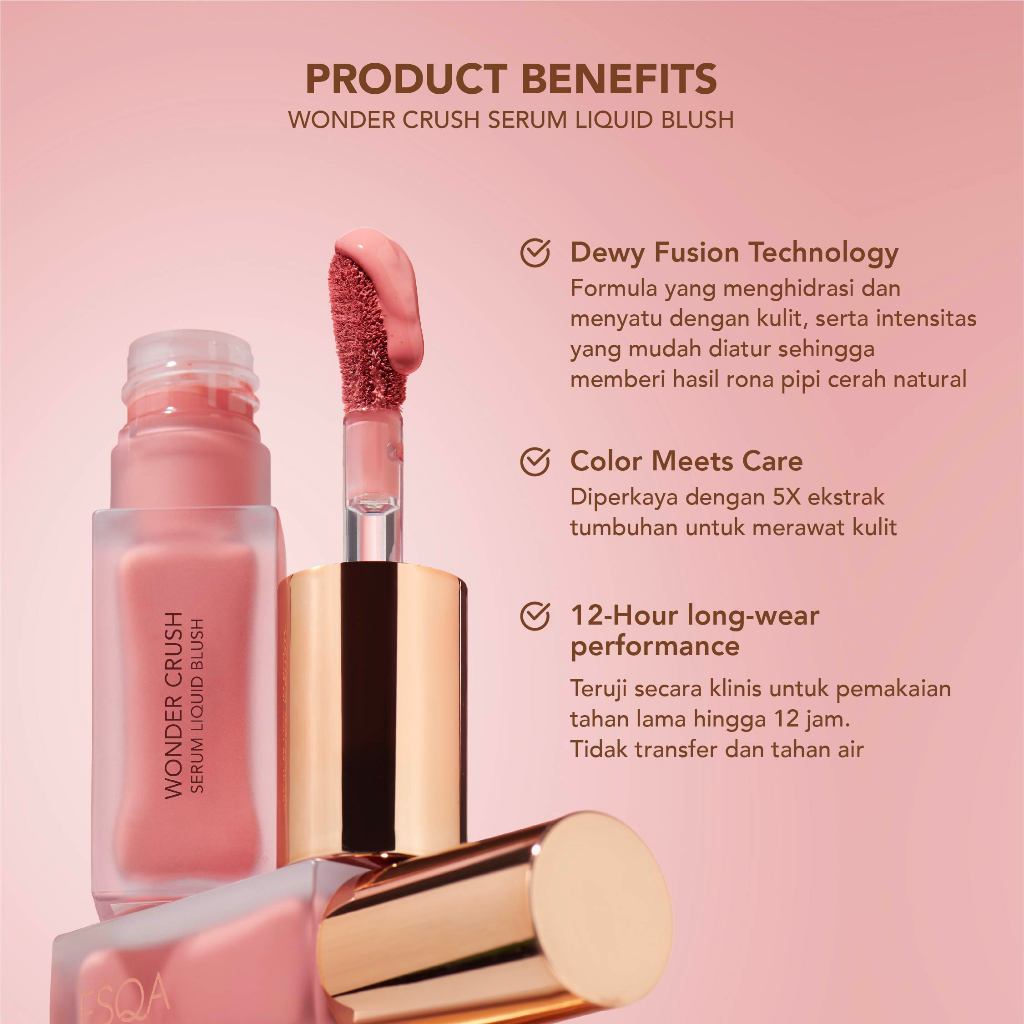 Keva Cosmetics International ESQA Wonder Crush Serum Liquid Blush Saucy Style