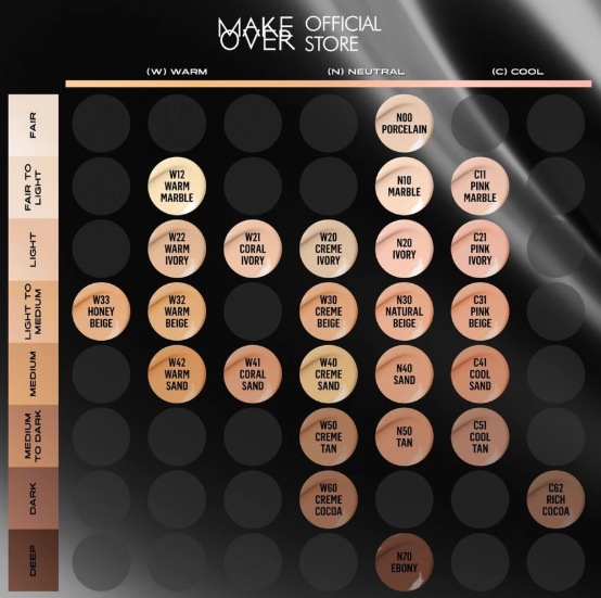 Paragon Technology and Innovation MAKE OVER Powerstay Sync Matte Cushion W32 Warm Beige