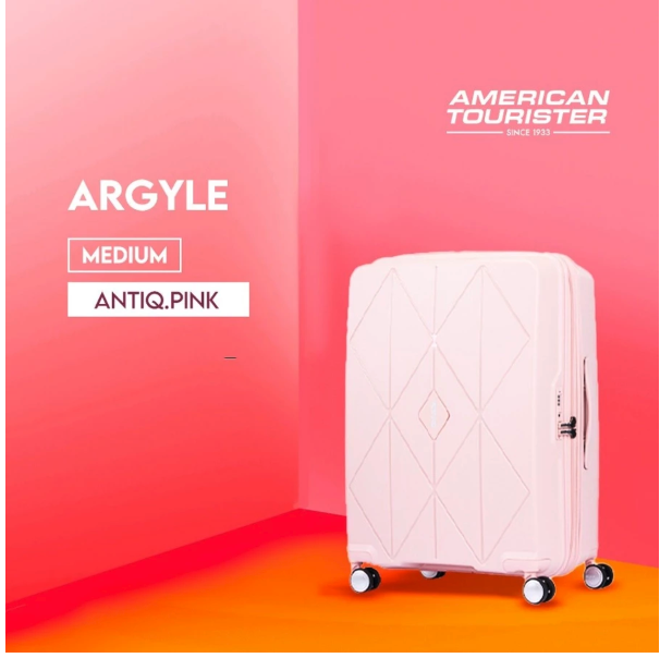 American Tourister Argyle Medium Antique 25 Inch Pink