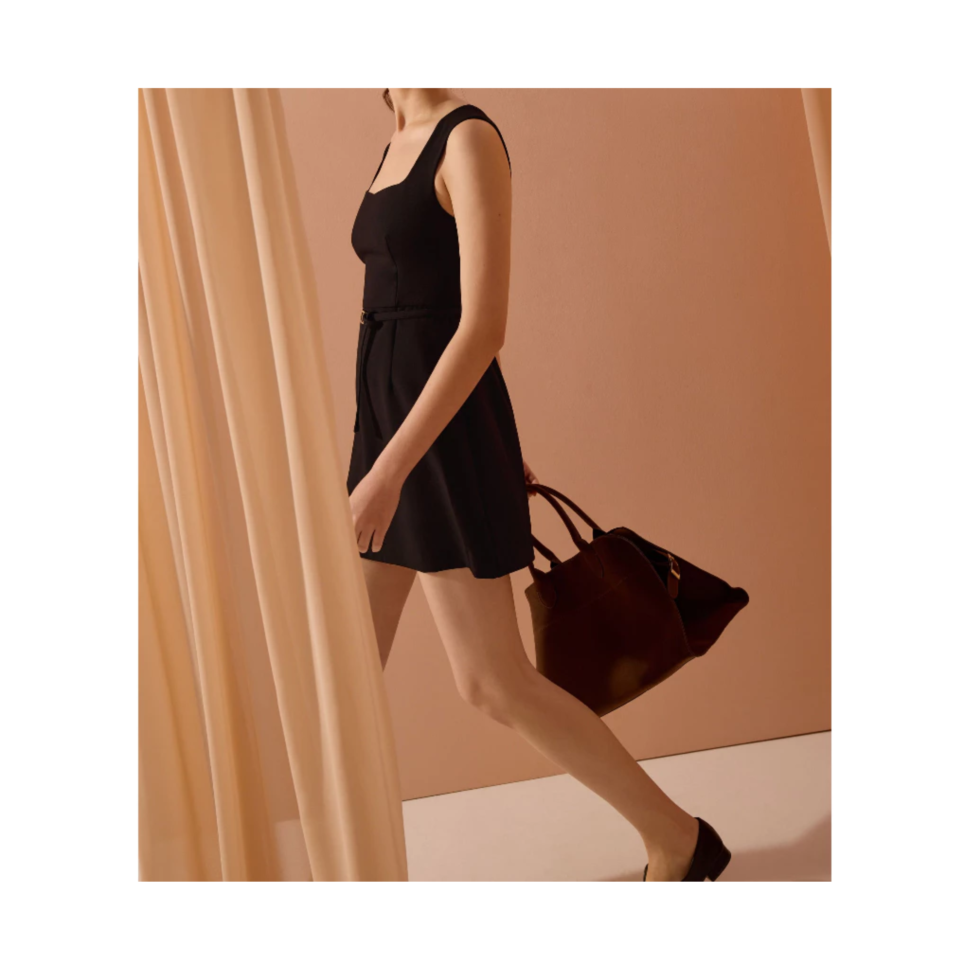 LoveBonito Singapore Love, Bonito Sitti Belted Mini Dress Black