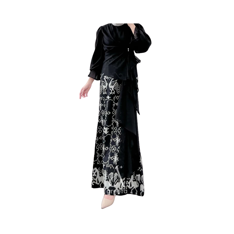 Areefa Karina Dress Gamis Tenun Etnik 1