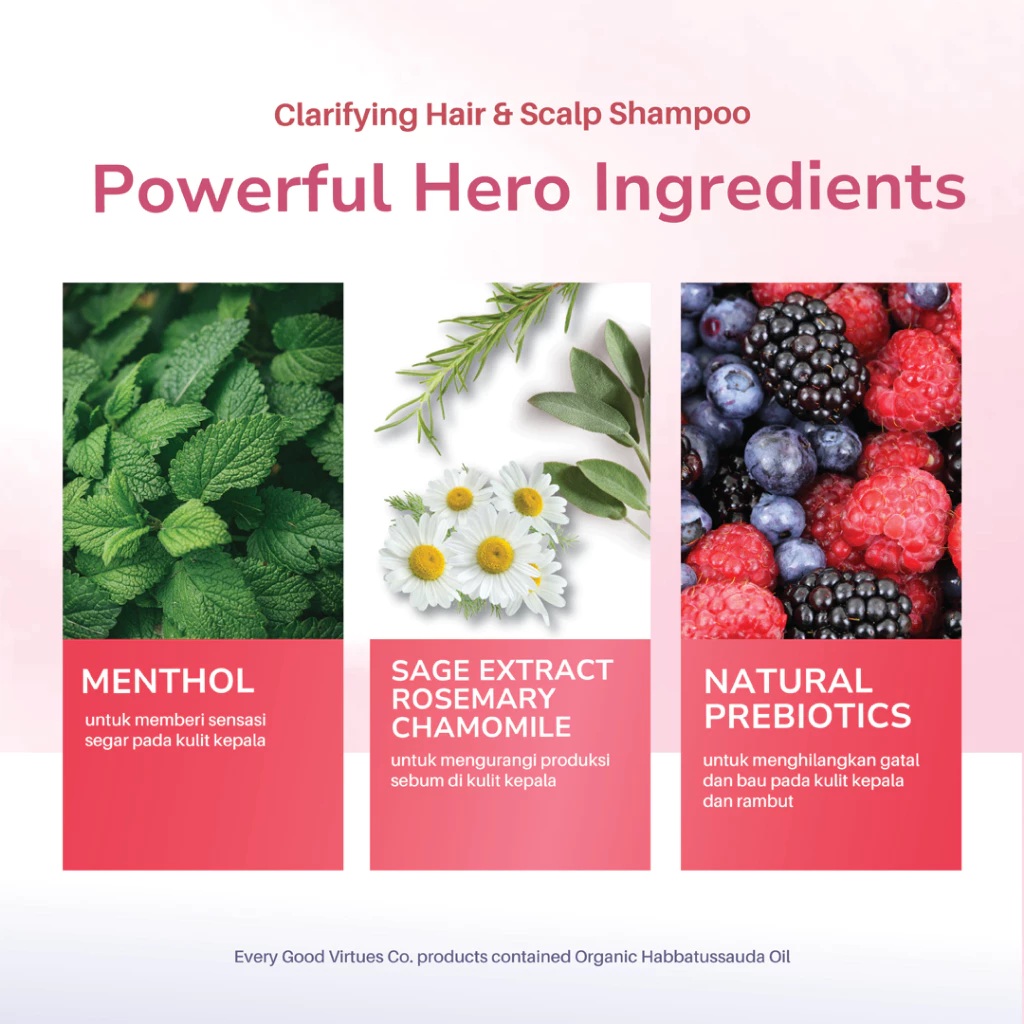 Good Virtues Co.  Good Virtues Co. Clarifying Hair & Scalp Shampoo For Oily Hair